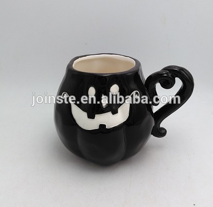 Halloween decor black coffee ceramic mug