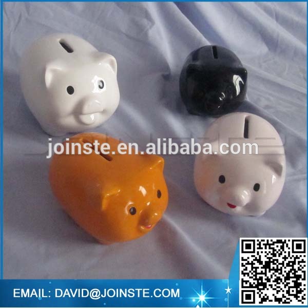 Ceramic golden pig shape money box