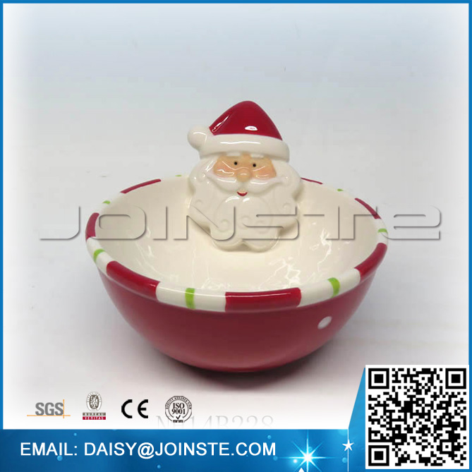 Christmas santa ceramic bowl wholesale