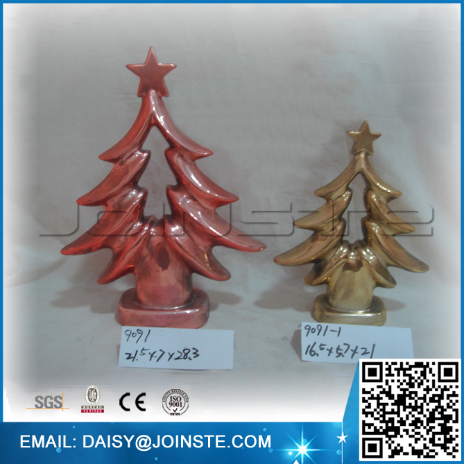 Festive & Party supplies of bronze ceramic Xmas tree