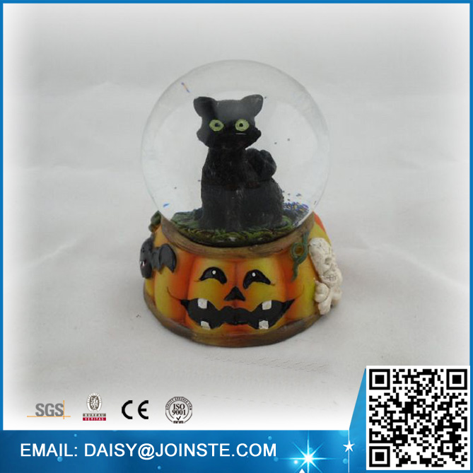 Party Decor Black cat funny snow globe