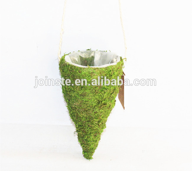 Moss hanging basket planters