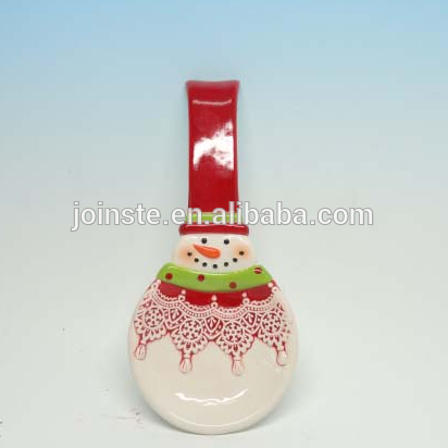 Custom Christmas snowman painting spoon home decoration soup spoon rest