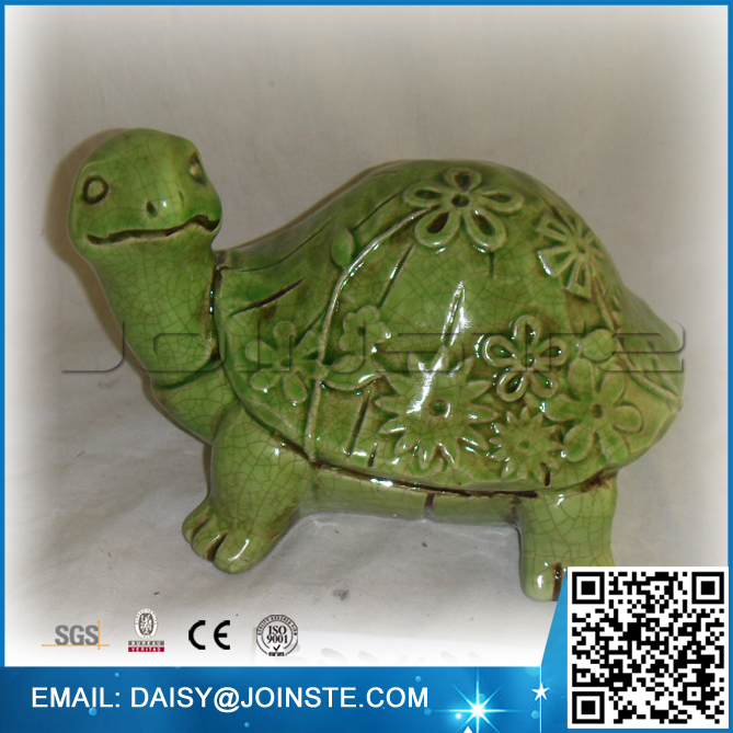 Garden Decor or home decor ceramic tortoise figurine