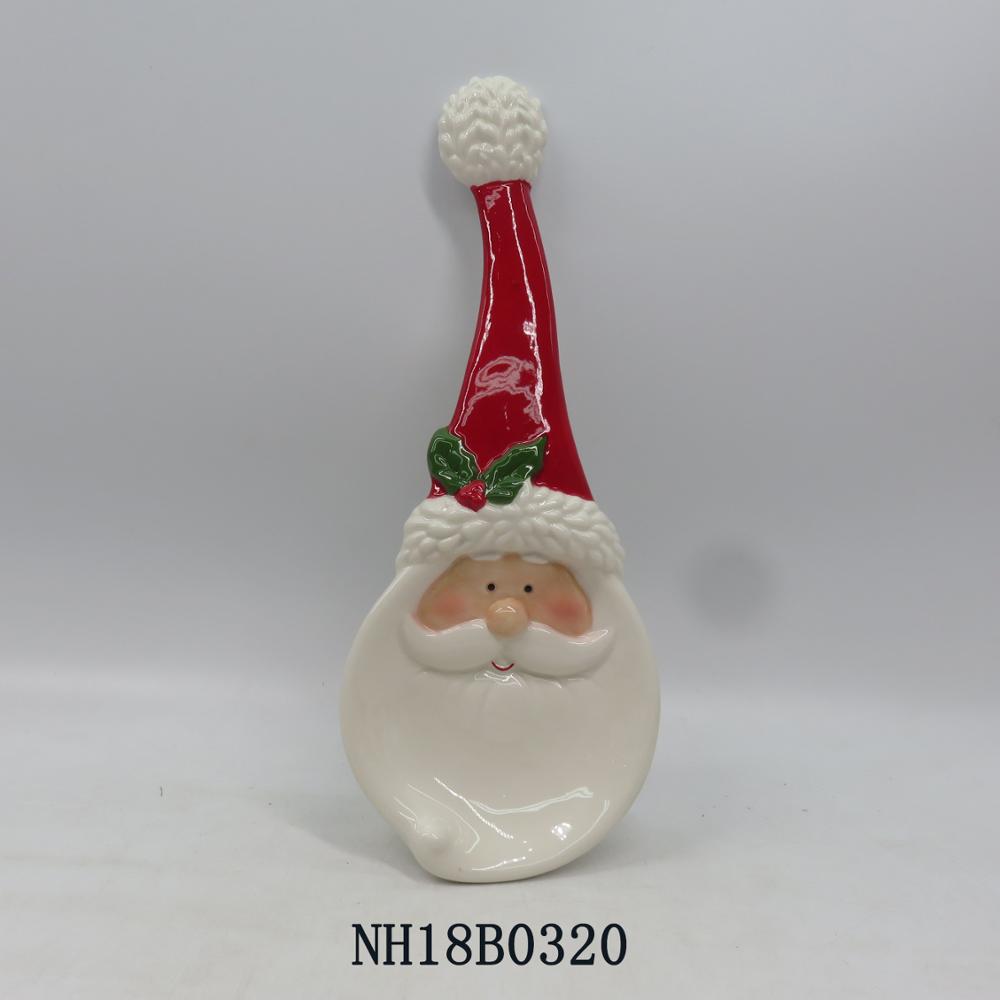 Manufacturer supplier santa caus pattern tableware hand painted ceramic spoon