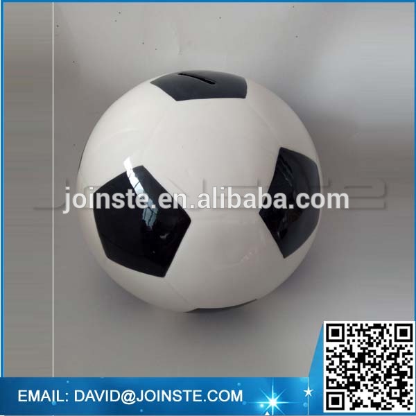 Ceramic creative money box, football money box