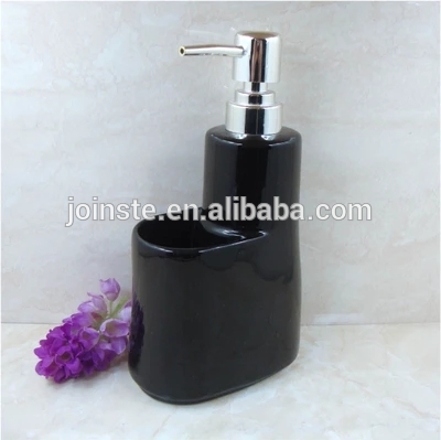 Customized black ceramic lotion pump bottle liquid soap dispenser high quality
