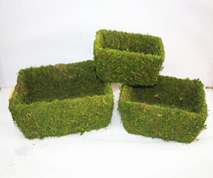 Rectangle moss flower planter ,moss garden basket