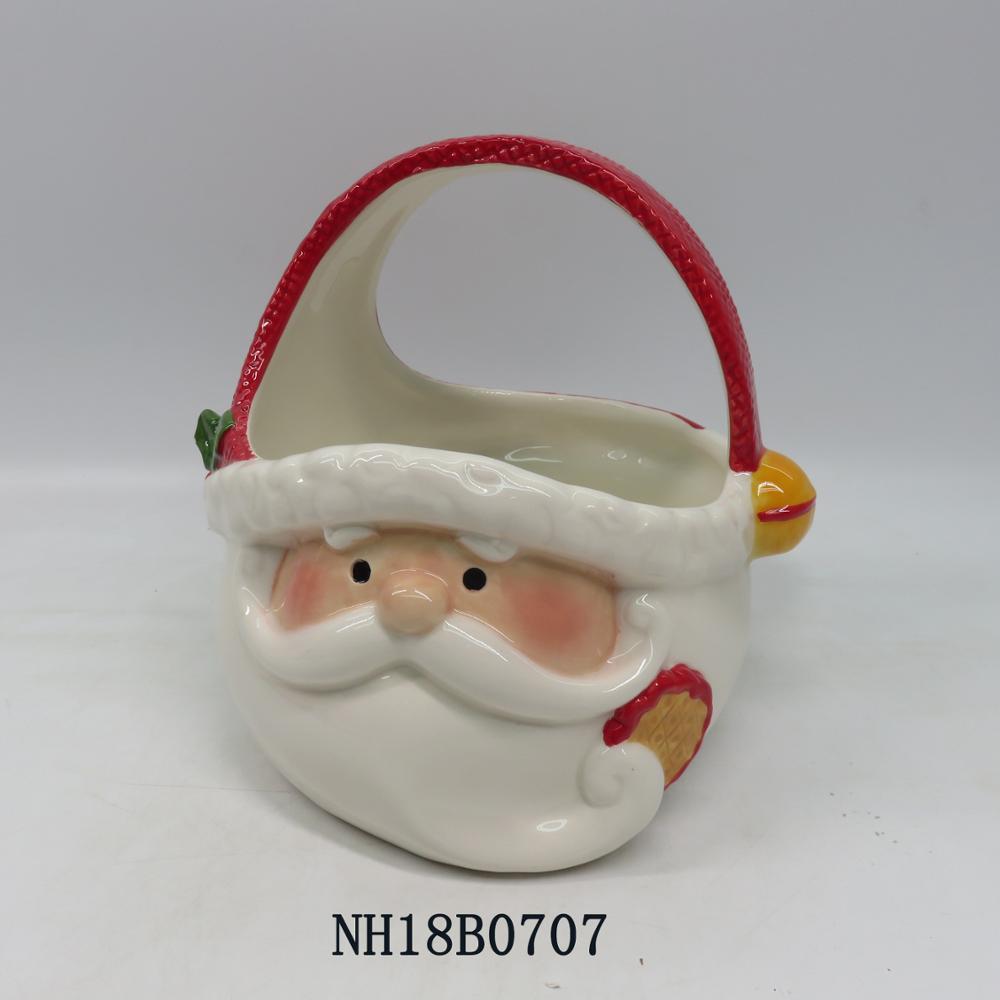 2018 Creative hamper storage christmas gift ceramic christmas basket