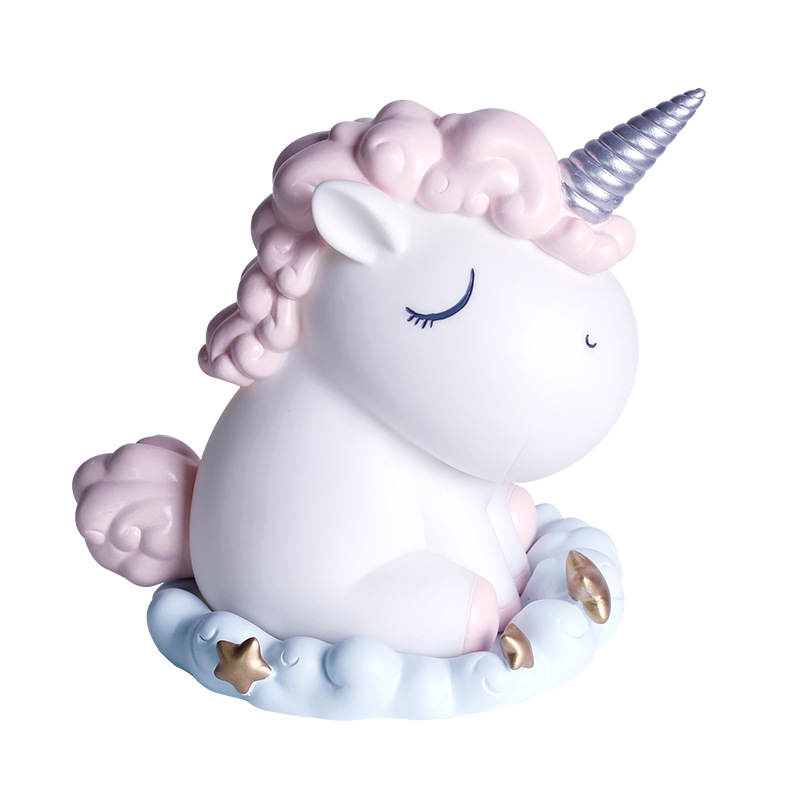 Unicorn Coin Banks,Polyresin pink piggy bank,Painted Resin piggy banks