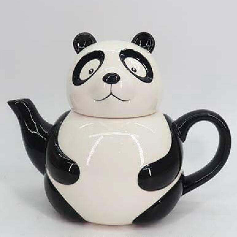 Panda Shaped coffee pot, Ceramic Panda teapot with spout,personalized teapot