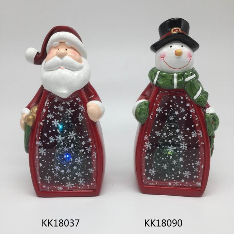 2018 Red Clay led light christmas snowman decoration