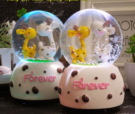 Elk couple wedding snowglobes gift