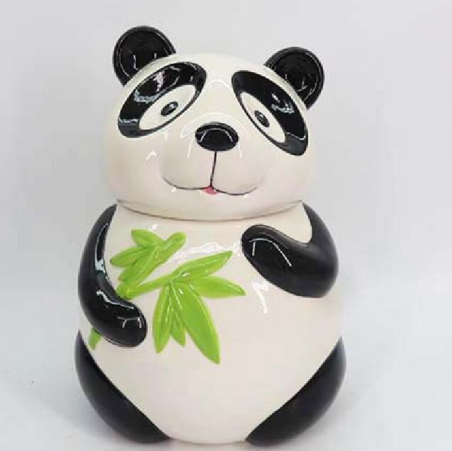 Chinese Panda Cookie Jar Ceramic Cute Kitchen Accessory Ceramic Panda Candy Jar,Panda cookie jars,Ceramic Panda containers