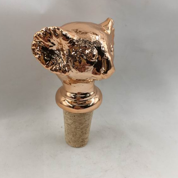 Gold Koala head Shape champagne bottle stopper,custom champagne stopper