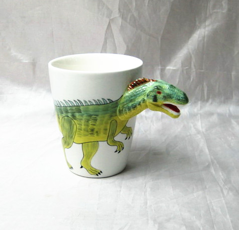 Ceramic Dinosaur  mug, dinosaur cartoon coffee  cup