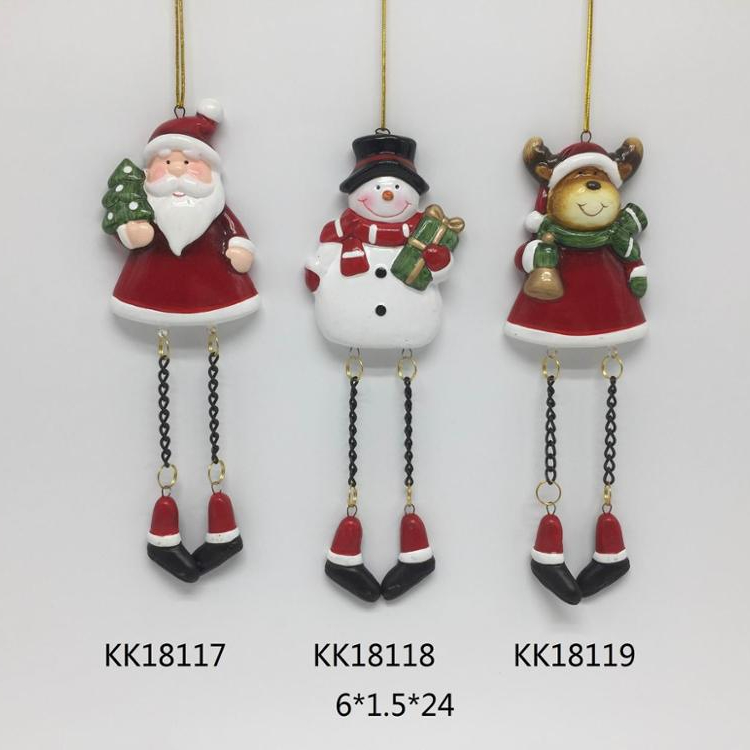 2019 Christmas Decoration Red Clay Gift Santa Claus Figurines