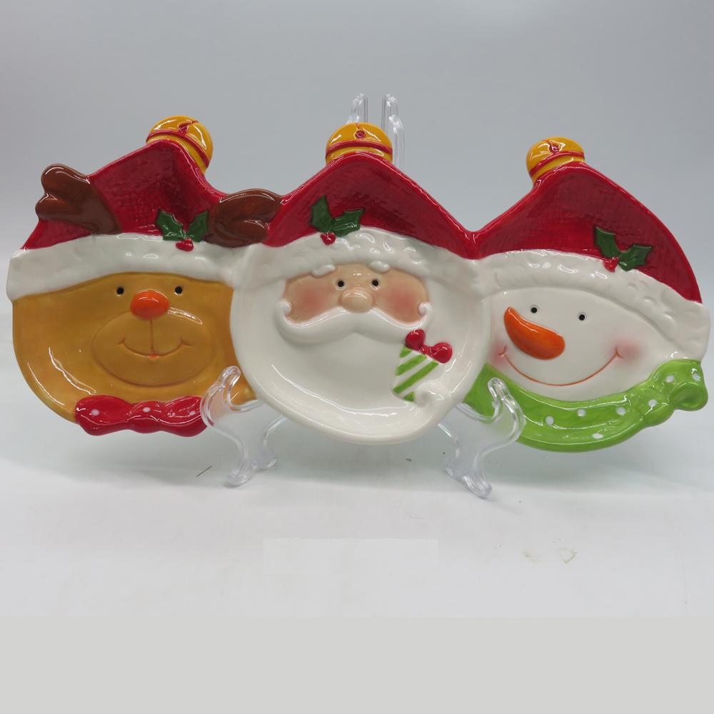 Dinner Plate Deer Shape Ceramic Christmas Tableware Wholesale