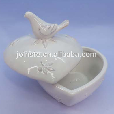 Custom cheap plain white heart shape ring box candy box home decoration