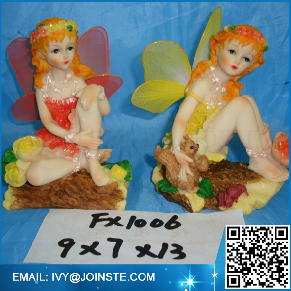 Popular resin miniature fairy mini baby flower fairy figurines