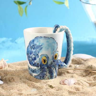 Custom 3D Octopus Mug,Octopus Coffee Cups,Ceramic Octopus Mugs
