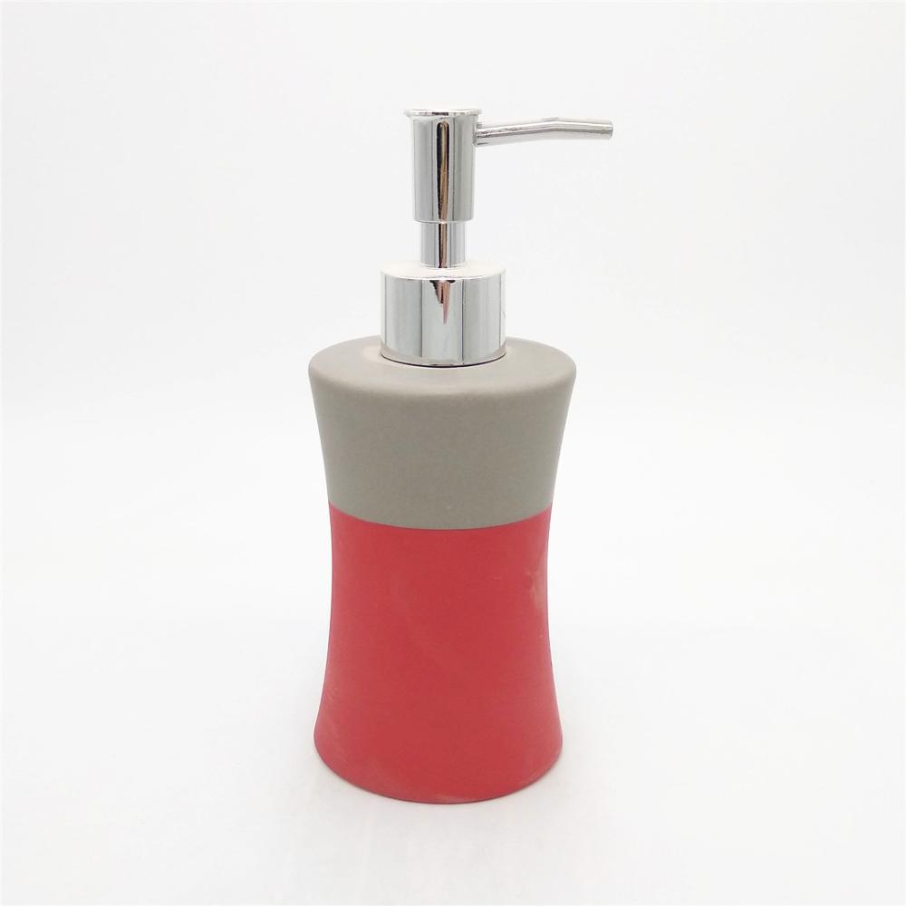 Red  ceramic modern  soap  dispenser   lotion dispenser for kitchen