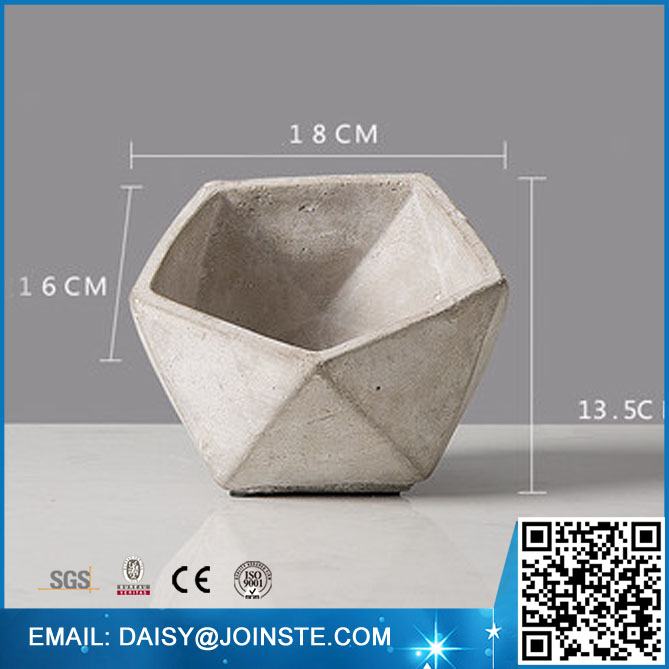 Geometry Concrete Desktop Planter,Geometry cement flower pot,custom cement flower pot