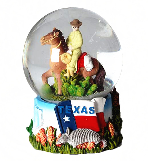 US texas souvenirs cowboy snow globes