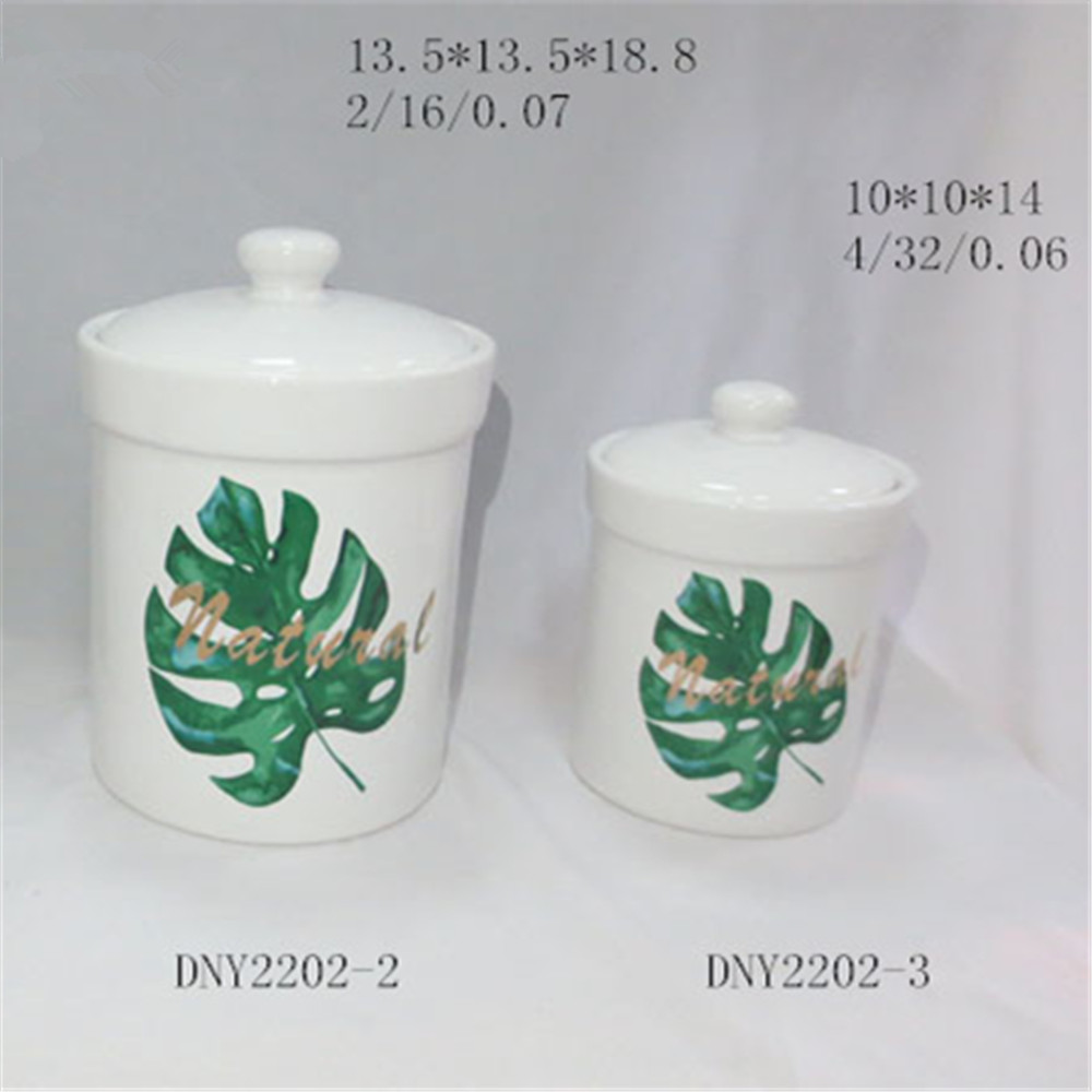 ceramic flamingo canister set , hand painted food canister set with lid Featured Image