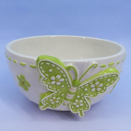 Butterfly Shape ceramic salad bowl,custom ceramic bowl