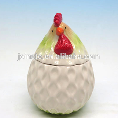 Custom cock shape ceramic ring box with lid home decoration