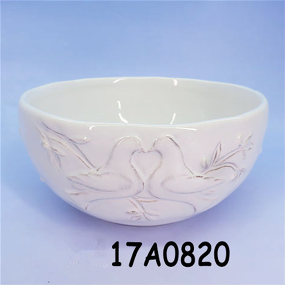 white ceramic bowl unique design rice bowl salad bowl wholesale