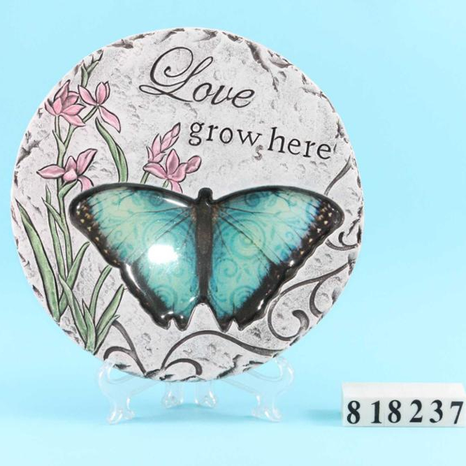 Welcome Butterfly Garden Stepping Stone "Love Grow Here"