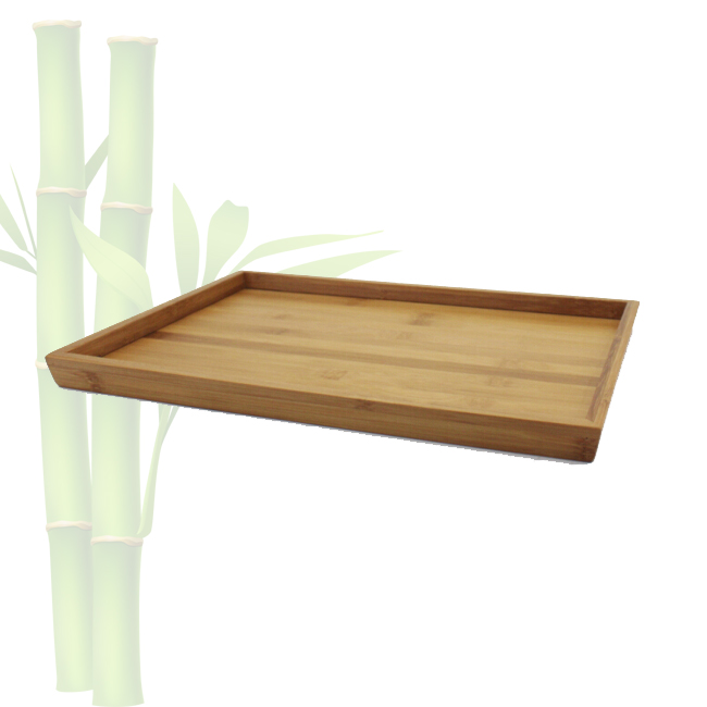 Medium Size Bamboo Gongfu Tea Table Serving Tray 11" x 8.6" x 0.6"