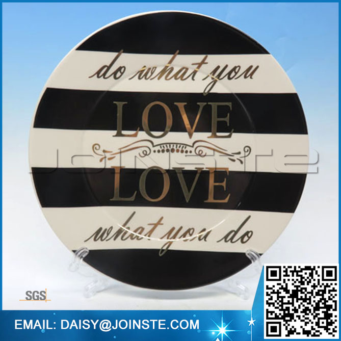 Do what you love,love what you do Round wedding plates bulk,valentine dishes and plates,wedding plates wholesale