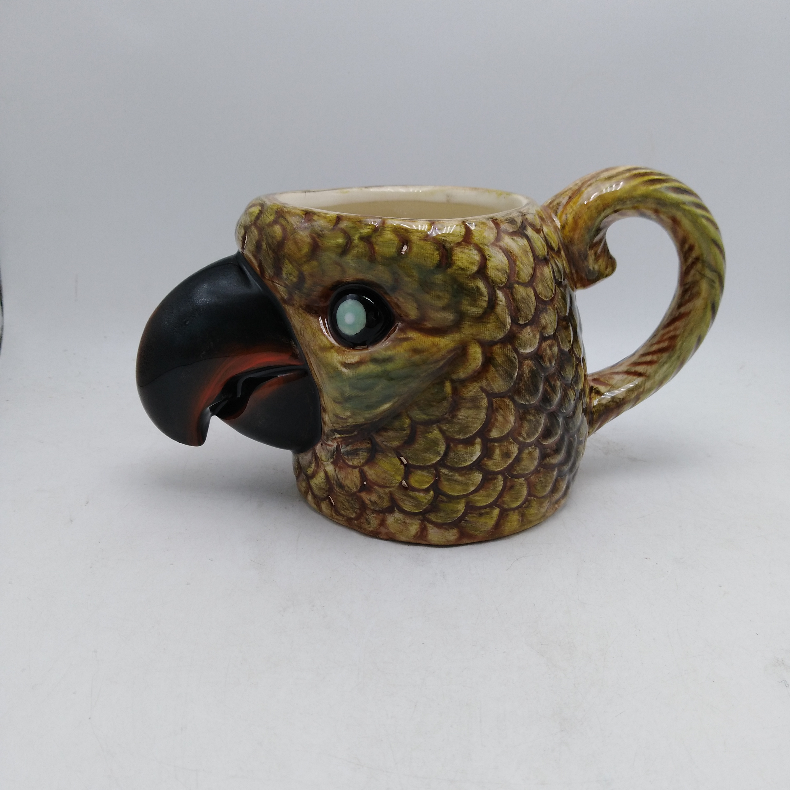 Cute Animal 3D Eagle Ceramic Coffee Mug for Kids Handmade Funny Water Tea Drink Cup