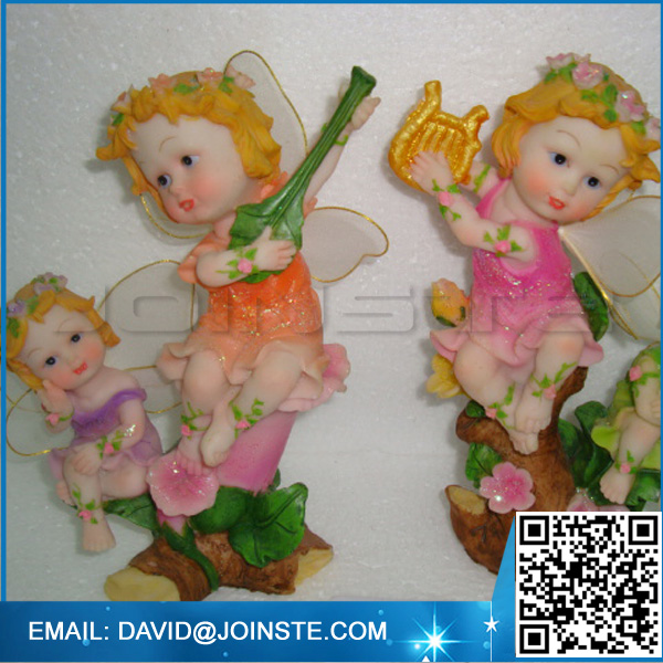 Garden decoration resin miniature fairy