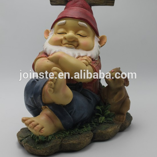 Custom arzon qizil rangli kichik mitti bog 'gnome haykalcha gnome