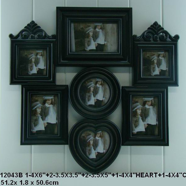 Custom Wall Picture Sets Black Wooden Photo Frame