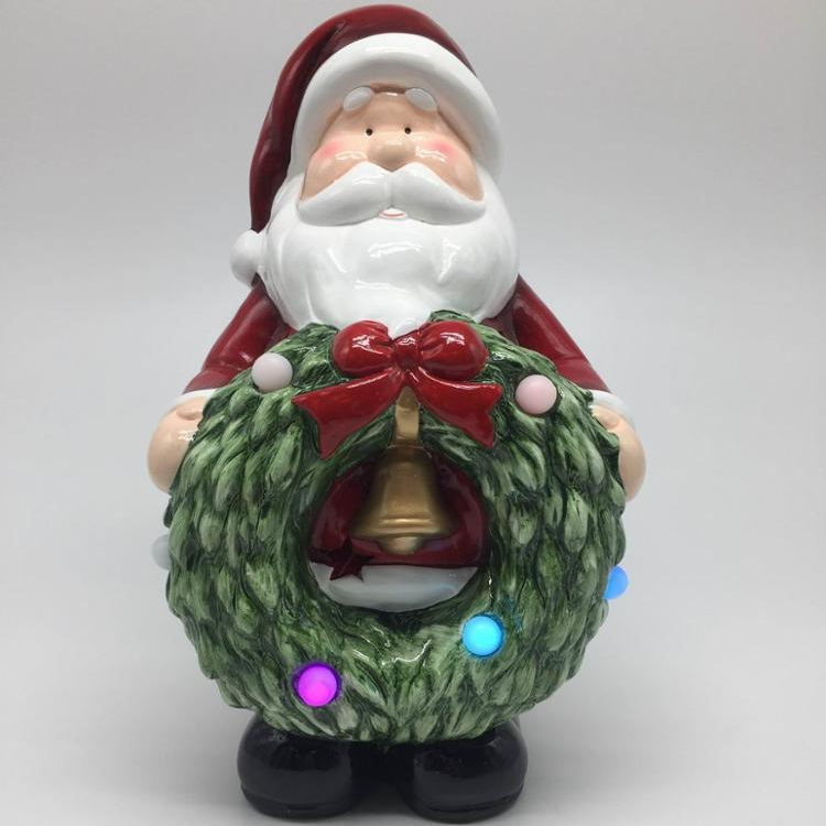 Wholesale craft supplies OEM snowman Santa Claus decoration Christmas figurine for holiday gifts
