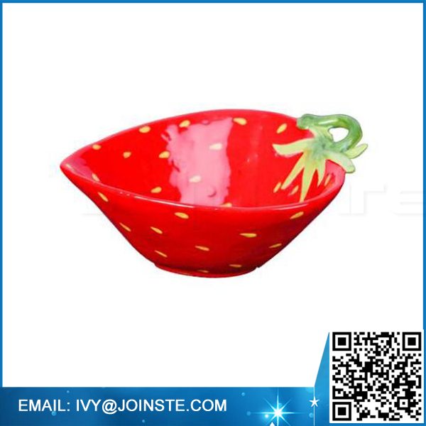 Ceramic strawberry bowl ,new design ceramic rice bowl salad bowl for sale
