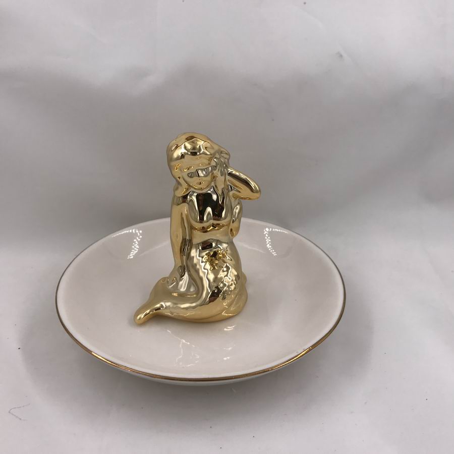 Mermaid Ceramic trinket tray,wholesale trinket tray, Custom accepted