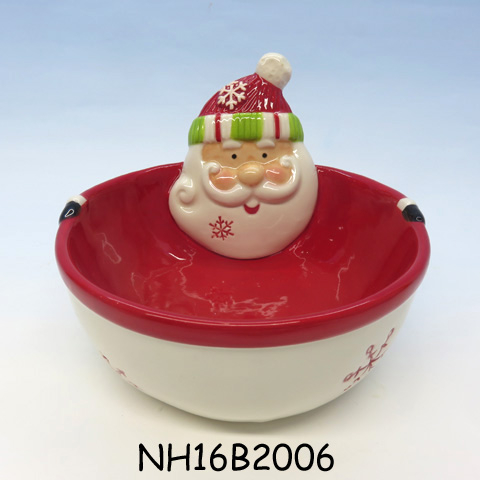 Ceramic Santa Dip Bowl and Spreader