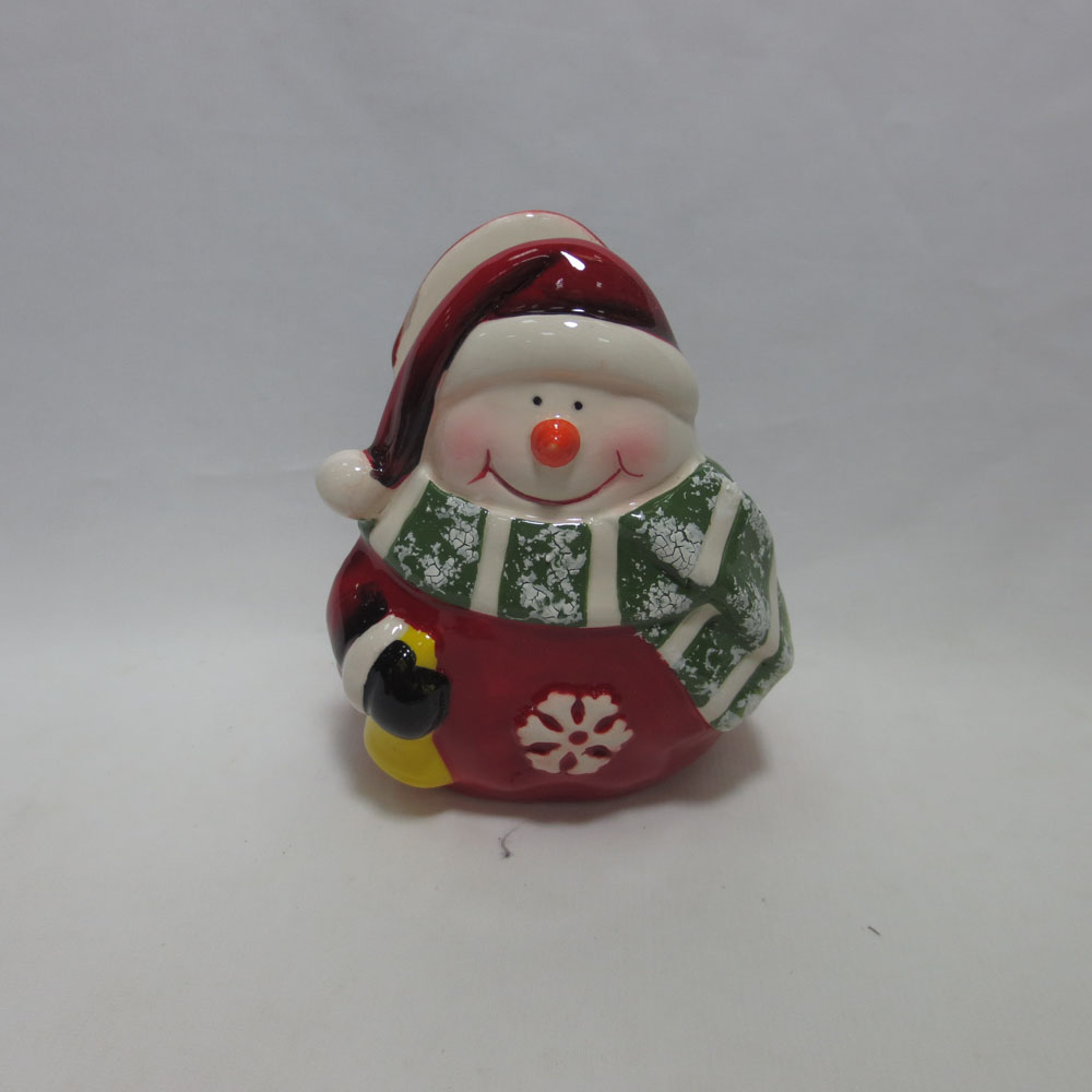 Custom Christmas santa shape ceramic napkin holder for restaurant Christmas decoration