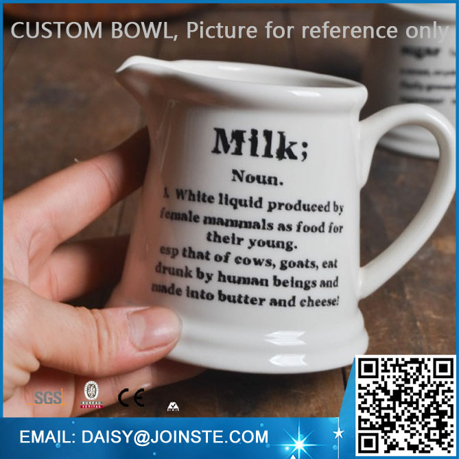 custom ceramic milk jug,white ceramic coffee sets