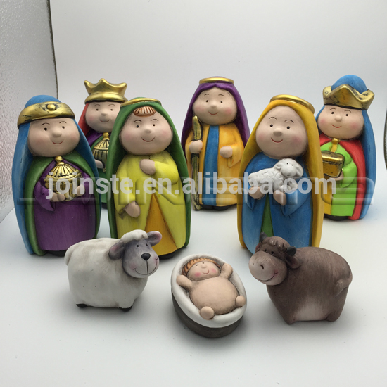 custom virgin mary and baby jesus bust statues nativity set for sale