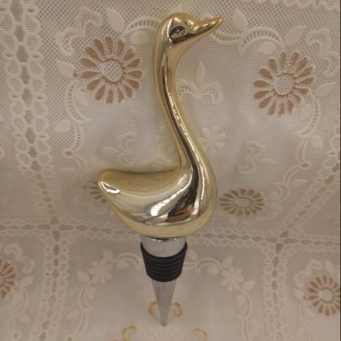 Golden Goose Shape Wine bottle stopper, Ceramic, Custom accept