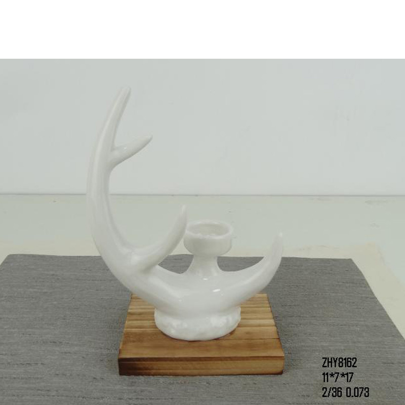 Elk Horn ceramic candlestick holders, ceramic candle stand for Dining Table