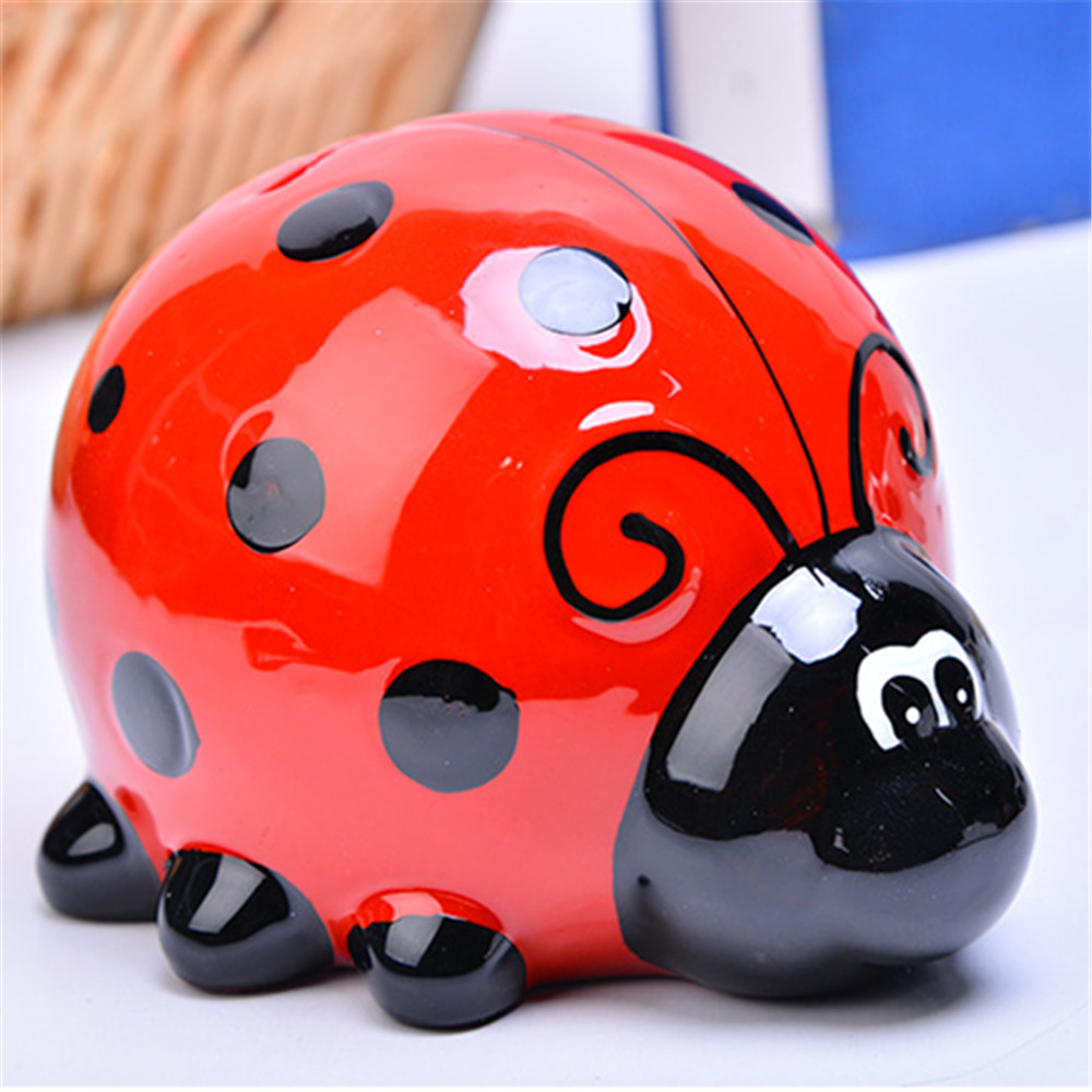 Kids ceramic ladybug  coin bank  wholesale  kids  ceramic gift bank