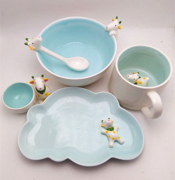 3D small animal tea set ,animal mug ,dishes and bowls